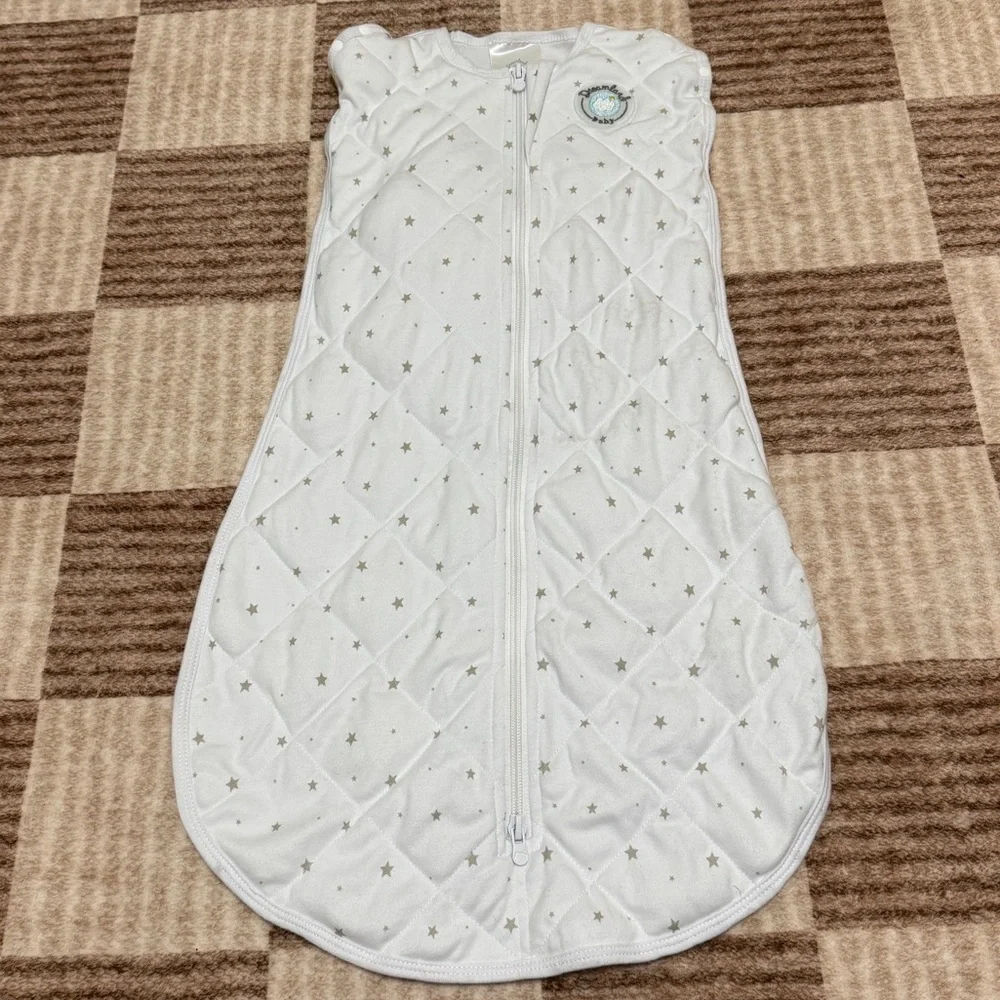 Dreamland Baby Dream Weighted Sack in Grey Star 0-6 months